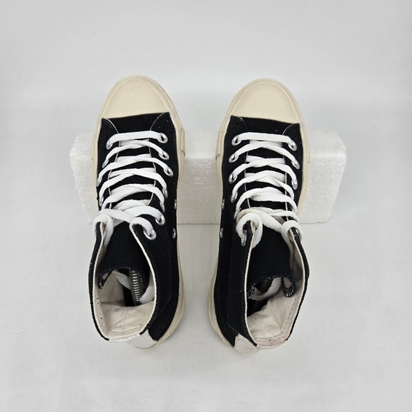 Comme des Garcons x Converse Chuck Taylor All Star Hi Black Shoes Women's Size 6 - Picture 5 of 8